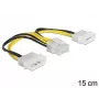 Cabo de alimentação interno DeLOCK 83410 0,15 m EPS 8 pinos Molex 3 pinos