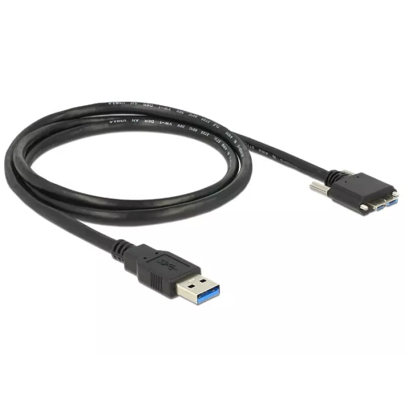 Cabo USB DeLOCK 1m USB 3.0 USB 3.2 Gen 1 Micro-USB B preto