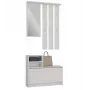 Roupeiro Top e shop VERA Caxemira GS1 — 1800×850×240 mm, porta de abrir, espelho, 1 prateleira, 6 ganchos