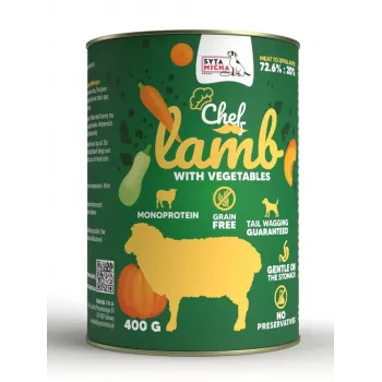 SYTA MICHA Chef Borrego com legumes - Ração húmida para cães - 400 g