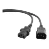 Cabo de alimentação Gembird PC-189 preto conector fêmea C14
