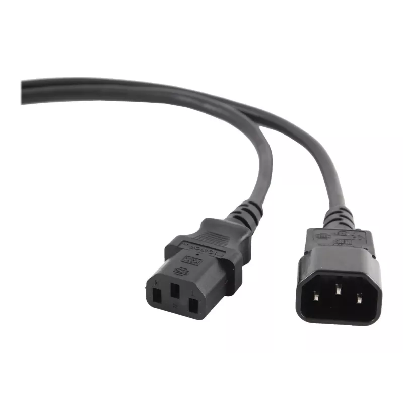 Cabo de alimentação Gembird PC-189 preto conector fêmea C14