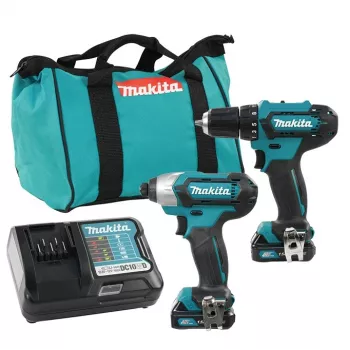 Conjunto combinado de ferramentas elétricas com bateria Makita CLX224X