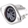 Conector fêmea DIN 5 polos ShiverPeaks 53110 montagem em flange metálica — ligação de áudio de encastrar