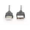 Digitus ASSMANN Basic - Cabo Extensor USB - USB Type-A, 4 pinos (M) - USB Type-A, 4 pinos (F) - 3 m (USB/USB 2.0) - Moldado - Preto (AK-300200-030-S)