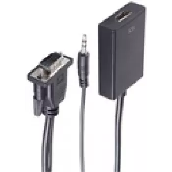 shiverpeaks BS10-01006 Adaptador de cabo de vídeo 0,15 m VGA (D-Sub) + 3,5 mm HDMI Tipo A (Standard) preto (BS10-01006)