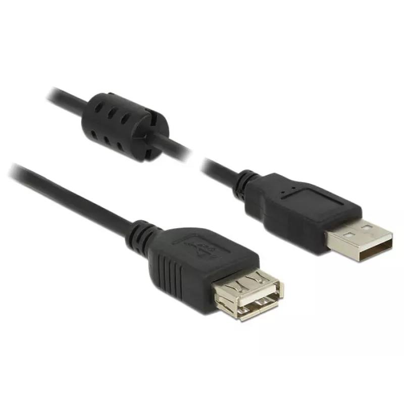 Cabo de extensão DELOCK USB 2.0 Type-A macho > USB 2.0 Type-A fêmea 0,5 m preto