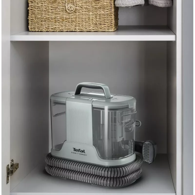 Limpa manchas portátil Tefal Clean It Compact Pet IZ3020F0 — aparelho manual para limpeza de estofos e manchas de animais