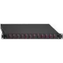 Painel de ligação de fibra ótica Rutenbeck 2280301240 LC Duplex MM 24 portas 1U, preto RAL 9005