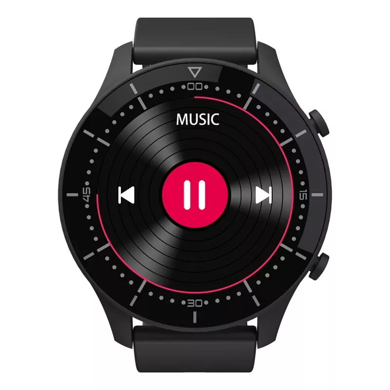 Smartwatch MEDIA-TECH MT870 — ecrã tátil IPS de 1,3 polegadas (3,3 cm), caixa de 51 mm, Bluetooth, preto