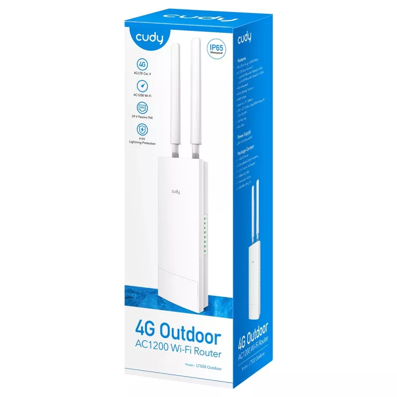 Router wireless Cudy LT500 Fast Ethernet Dual-Band (2,4 GHz / 5 GHz) 4G Branco