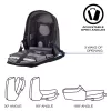 XD Design Bobby Hero XL P705.711 mochila antirroubo, portátil de 17 polegadas, tablet de 12,9 polegadas, porta de carregamento USB, 20 l, preta
