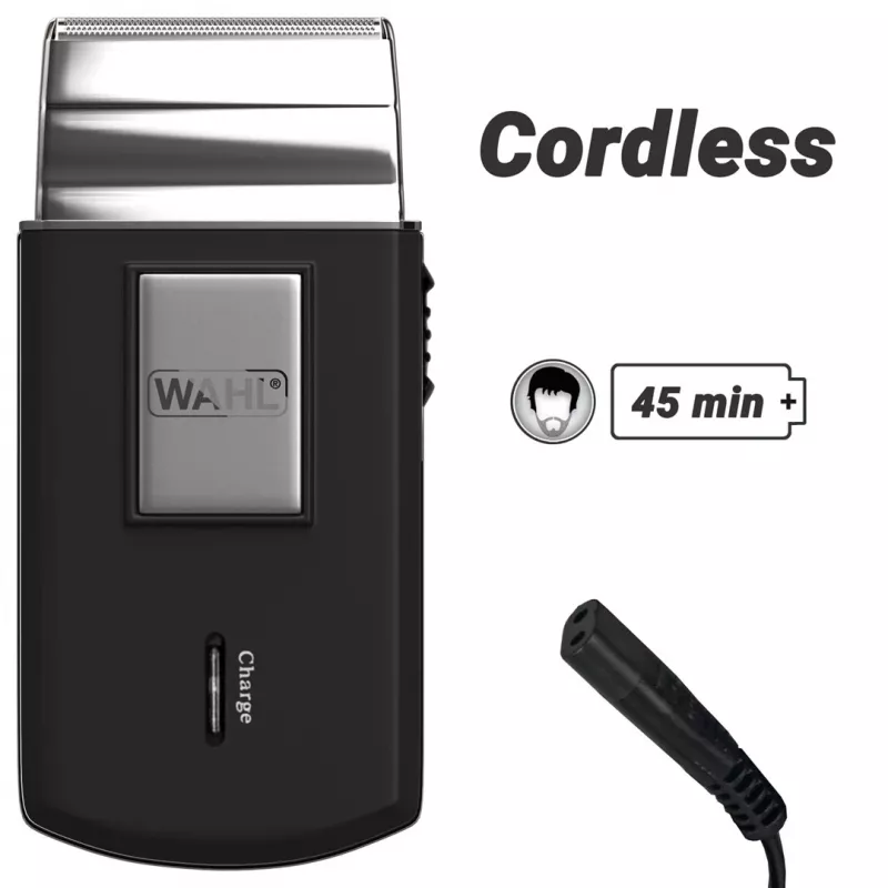 Máquina de barbear para homem Wahl 3615-1016, máquina de barbear de rede, aparador, preto, prata