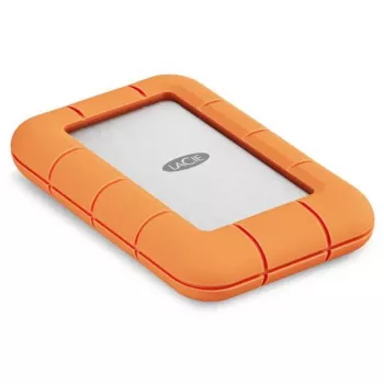 SSD externo LaCie STND4000400 4 TB USB4 Gen 3x2 Thunderbolt USB Type-C, Laranja/Aço inoxidável