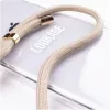 Capa com alça Lookabe loo007 dourado nude para iPhone 7/8 Plus – capa de telefone portátil com fita