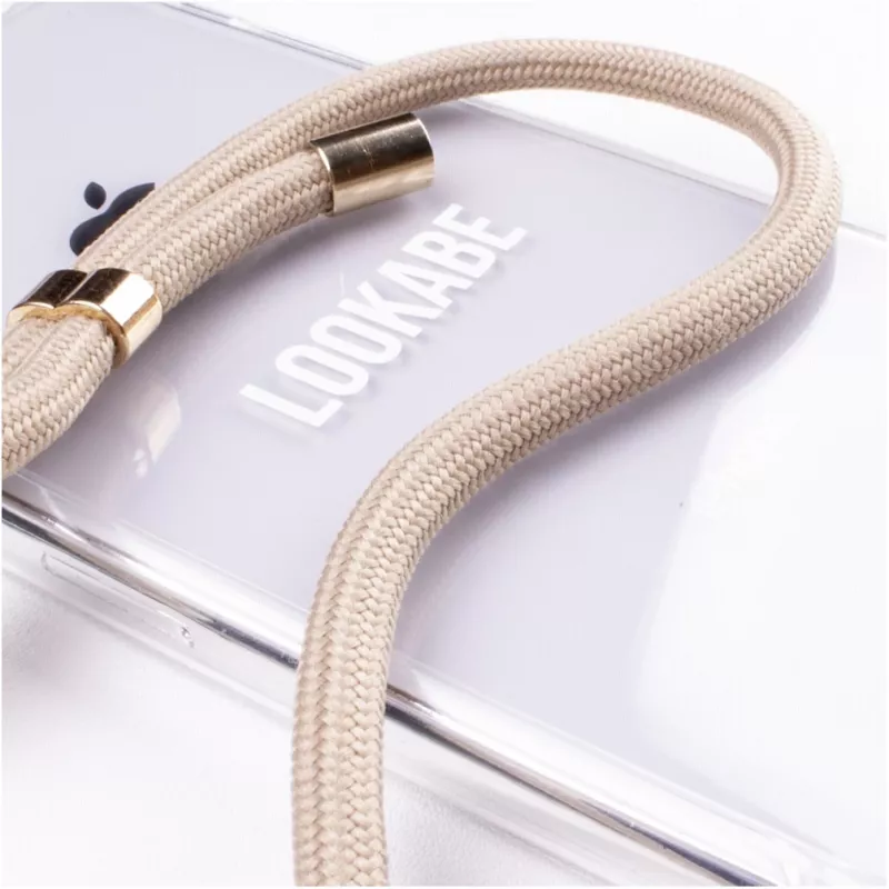Capa com alça Lookabe loo007 dourado nude para iPhone 7/8 Plus – capa de telefone portátil com fita