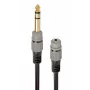 Cabo de áudio Gembird A-63M35F-0.2M ficha de 6,35 mm para conector fêmea de 3,5 mm preto