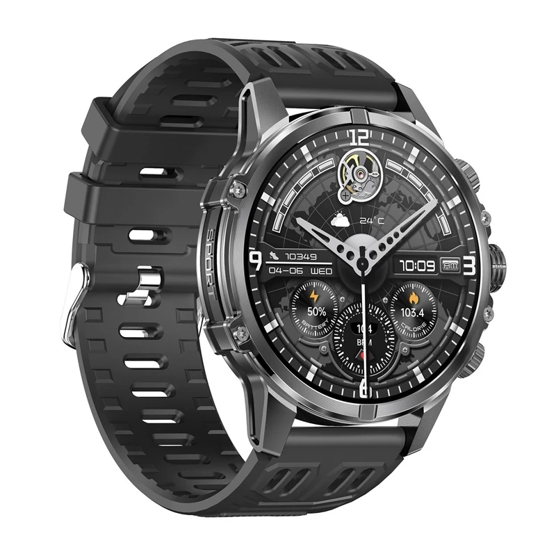 Smartwatch BlitzWolf BW-AT6 plus – preto, medidor de frequência cardíaca, monitor de fitness