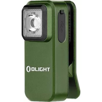 Lanterna de clip LED olight OCLIP verde com duas fontes de luz, multifunções (modelo 12972)