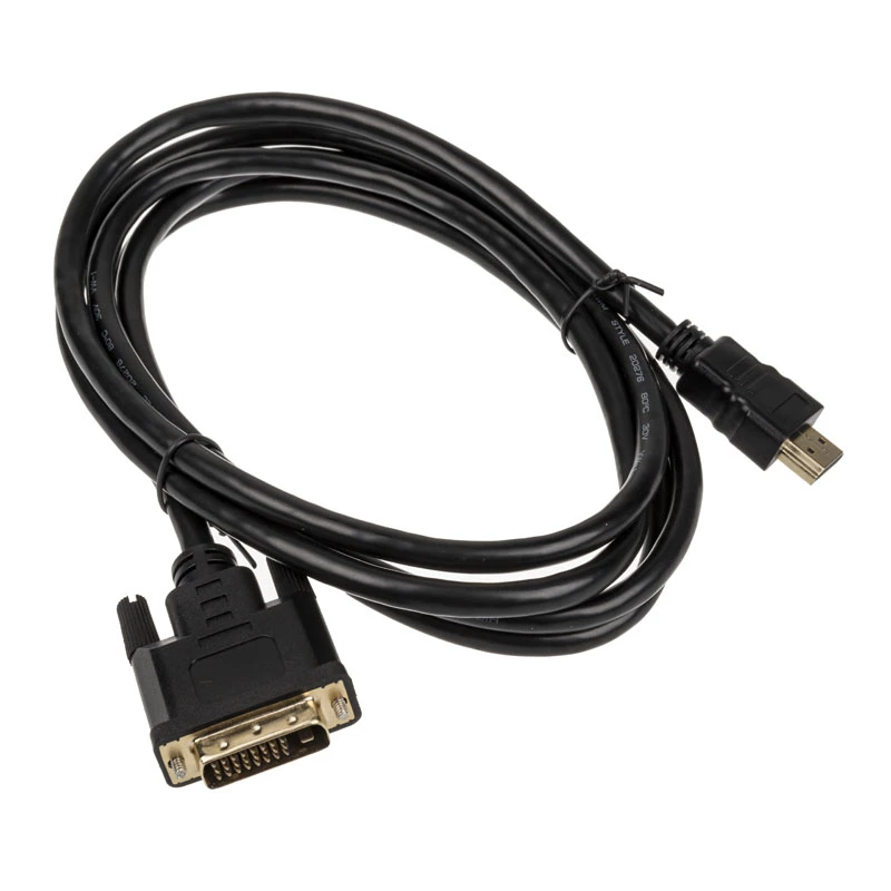 Adaptador de cabo de vídeo Akasa AK-CBHD06-20BK 2m DVI-D HDMI preto