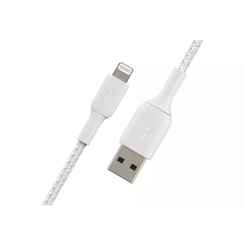 Belkin BOOST CHARGE - Cabo Lightning - Lightning macho para USB macho - 3 m - branco - para Apple iPad/iPhone/iPod (Lightning)