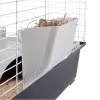 Gaiola FERPLAST Casita 100 para coelhos e porquinhos-da-índia, metal/plástico, 960×570×560 mm, taupe/branca