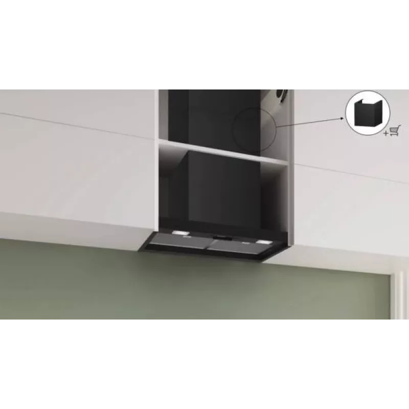 Exaustor Bosch Serie 2 DBB63BC60 de encastrar preto 384 m³/h
