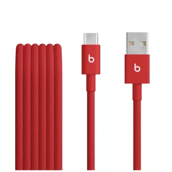 Apple Beats Cabo tecido USB-A para USB-C (1,5 m) - Rapid Red (MFEJ4ZM/A)