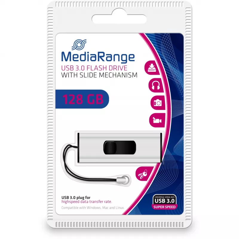 Pen USB MediaRange 128 GB USB Type-A Micro-USB MR918