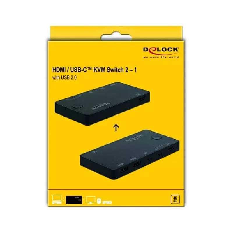 Comutador KVM DeLOCK 11477 preto