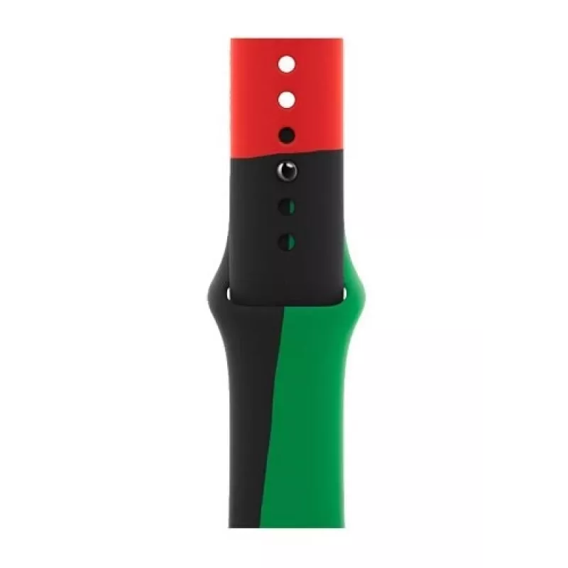 Pulseira Apple 40mm preta Unity Sport Band M/L preto verde vermelho