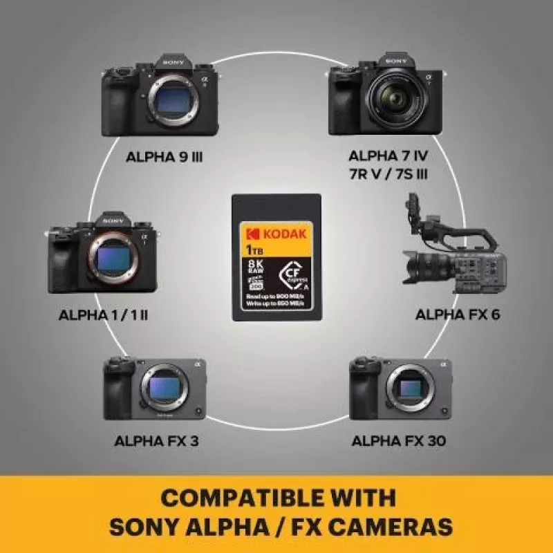 Cartão de memória CFexpress tipo A Kodak EKMCFXA480GK 480GB