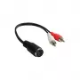Alcasa AD-2CS5B cabo de áudio 0,2 m 2 x RCA DIN (5 pinos) preto - vermelho - branco (AD-2CS5B)
