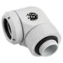 Adaptador 90° G1/4 rosca macho para tubo rígido de 14 mm, rotativo — BitsPower BP-DWE90RML14, branco