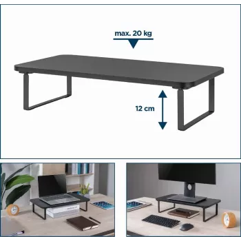Gembird MS-TABLE-03 suporte de monitor / base secretária preto