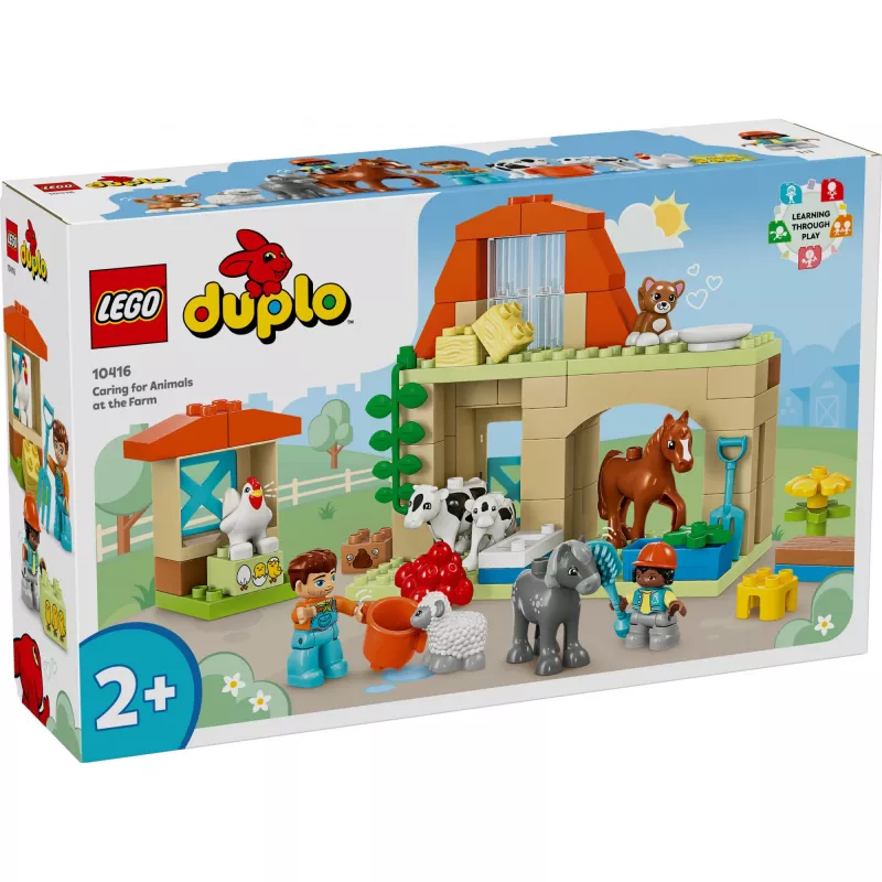 Brinquedo de construção LEGO DUPLO Quinta Cuidados com os Animais Conjunto 10416 — 74 peças, 2 minifiguras, idade 2+