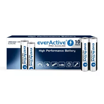 Pilha alcalina descartável everActive LR0310PAK AAA 1,5 V 1250 mAh pack de 10