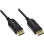 Cabo de ligação ótico híbrido DisplayPort 1.2, 4K2K / UHD 60Hz, ficha banhada a ouro e contactos de cobre, preto, 100m, série PYTHON® (GC-M0180)