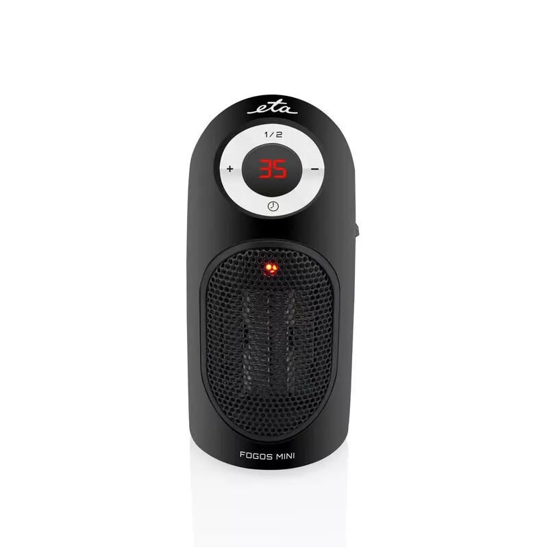 ETA | Aquecedor | ETA162390000 Fogos mini | Termoventilador | 400 W | Adequado para espaços até 8 m² | preto | N/A
