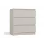 Cómoda MALWA M3 da top e shop — 3 gavetas, 700×750×400 mm, aglomerado, acabamento mate caxemira