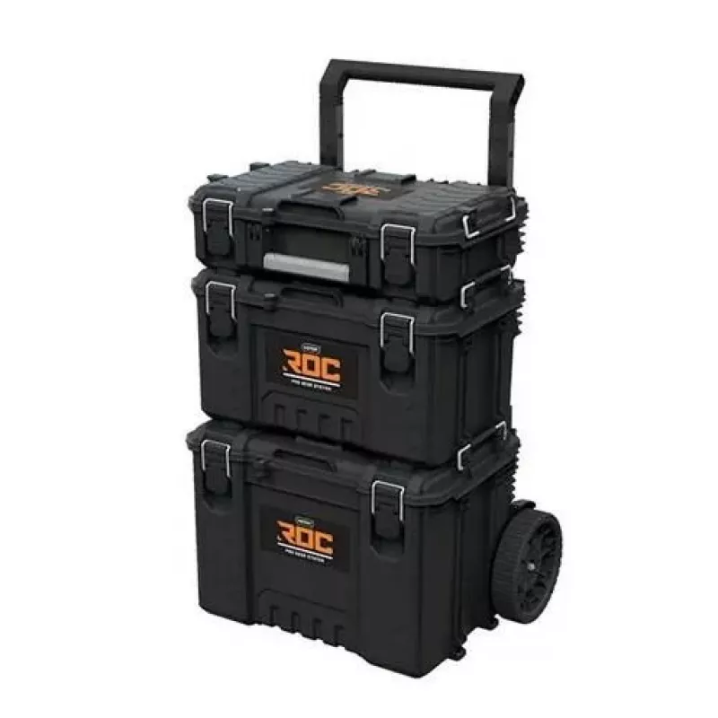 Conjunto com 3 caixas de ferramentas Roc Pro Gear 2,0 Keter