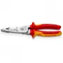 Descarnador de cabos Knipex 13 76 200 ME capacidade de descarnar 6 mm vermelho aço inoxidável amarelo