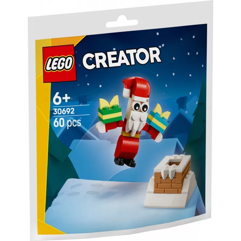 Brinquedo de construção LEGO Santa's Chimney Polybag 30692 – mini conjunto de construção de Natal