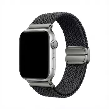 Pulseira GUAN Premium para Apple Watch 38/40/41/42 mm — Preto/cinzento, pulseira de substituição