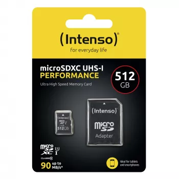 Cartão de memória Intenso 512GB UHS-I microSD CL10