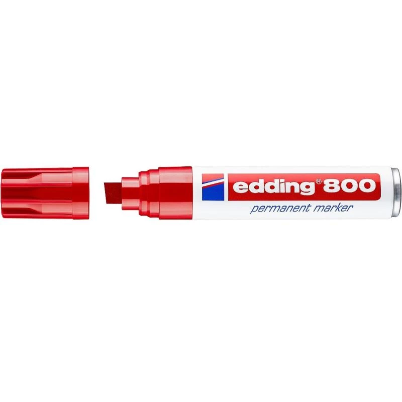 Marcador permanente Edding 800 ponta cónica vermelho