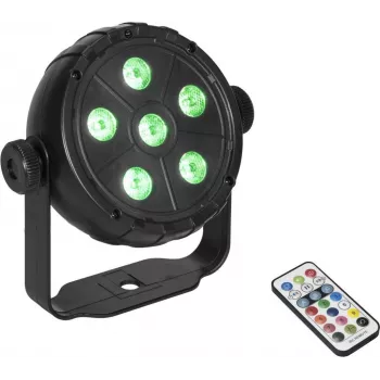 Foco LED EUROLITE PK-3 USB TCL 3W RGB — foco RGB compacto alimentado por USB, 3W