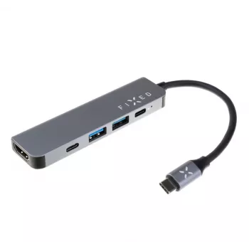 Hub USB-C FIXED FIXHU-MN-GR 5 portas mini para portáteis e tablets