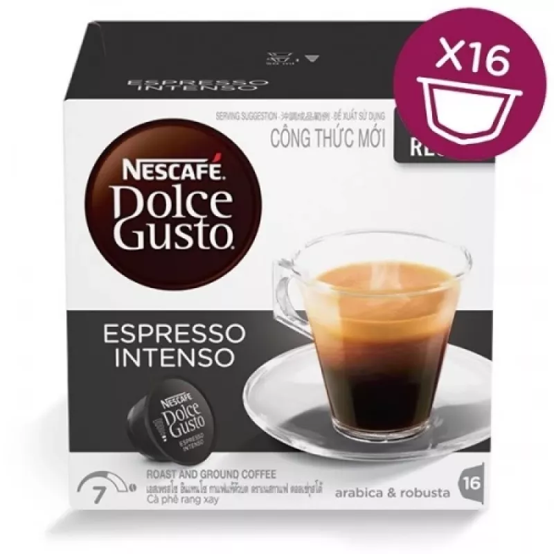 Café Nescafe Dolce Gusto Espresso Intenso, 16 cápsulas