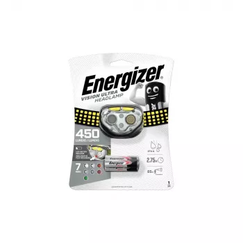 Lanterna de cabeça Energizer Vision Ultra 3AA 450 lm, 3 cores de luz